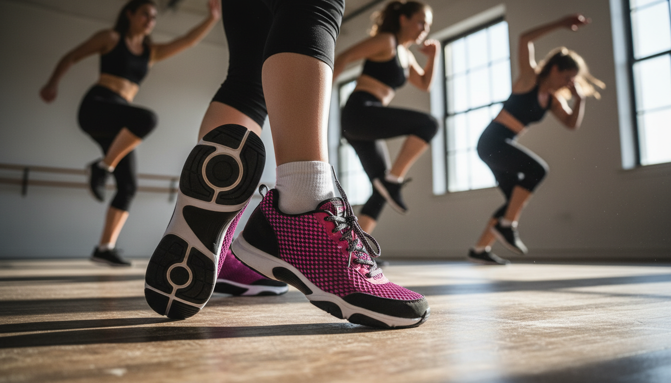 découvrez nos baskets zumba pour femme, conçues pour offrir maintien, confort et liberté de mouvement, idéales pour vos sessions de danse et pivots en toute légèreté.