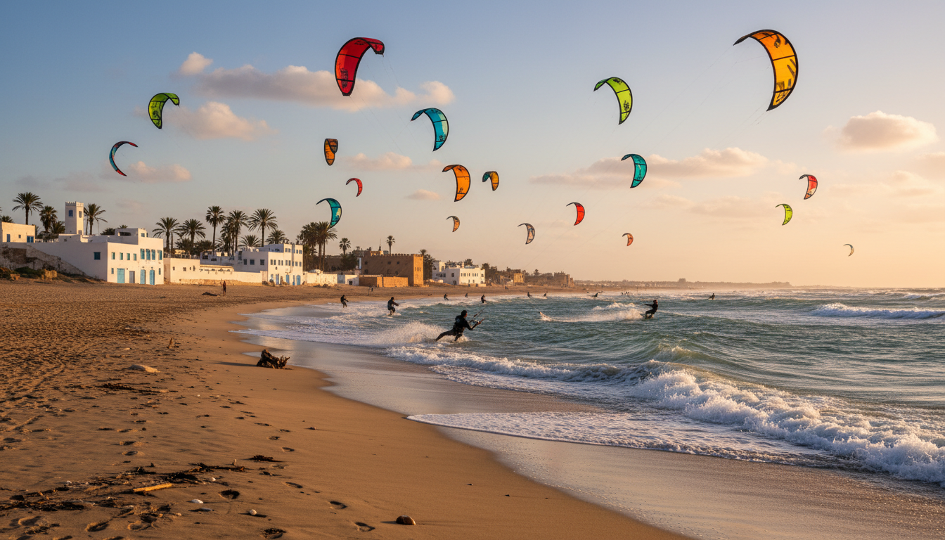 découvrez essaouira, le paradis marocain incontournable pour les passionnés d'aventures en kitesurf, alliant vents puissants, plages magnifiques et ambiance authentique.