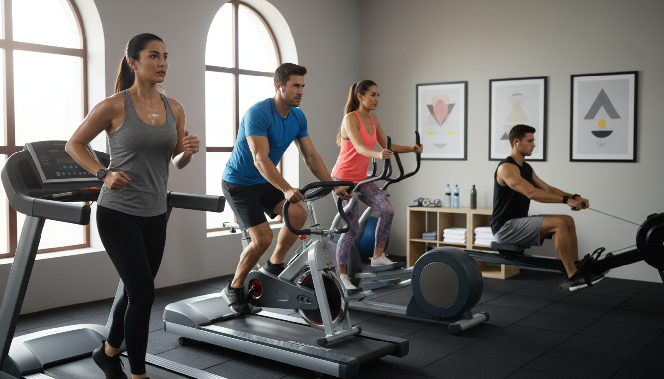 découvrez comment choisir entre tapis de course, vélo, elliptique ou rameur en salle pour atteindre efficacement vos objectifs fitness en cardio-training.