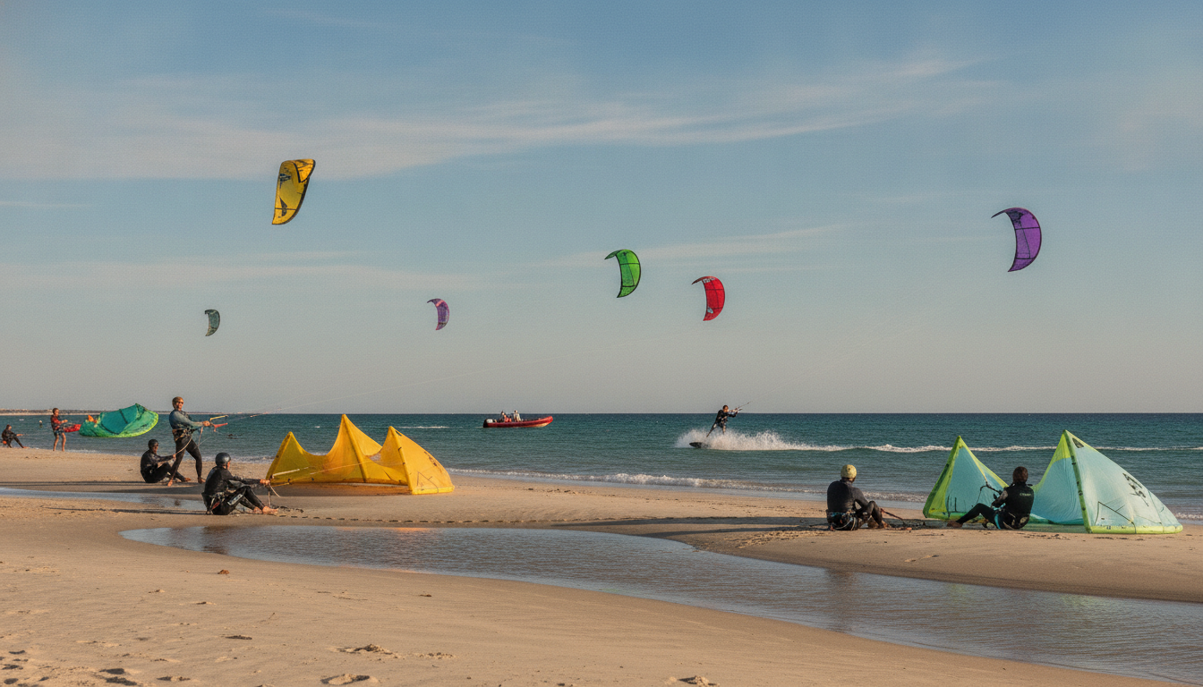 découvrez l'école de kitesurf almanarre, le spot préféré des champions français. apprenez à débuter en toute sécurité avec nos cours adaptés pour tous les niveaux.