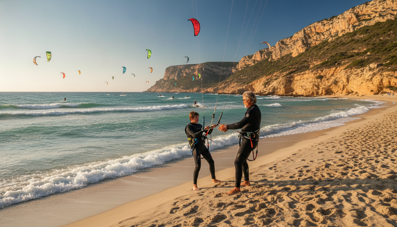 découvrez l'école de kitesurf almanarre, le spot préféré des champions français. apprenez à débuter en kitesurf en toute sécurité grâce à nos conseils et formations adaptés.