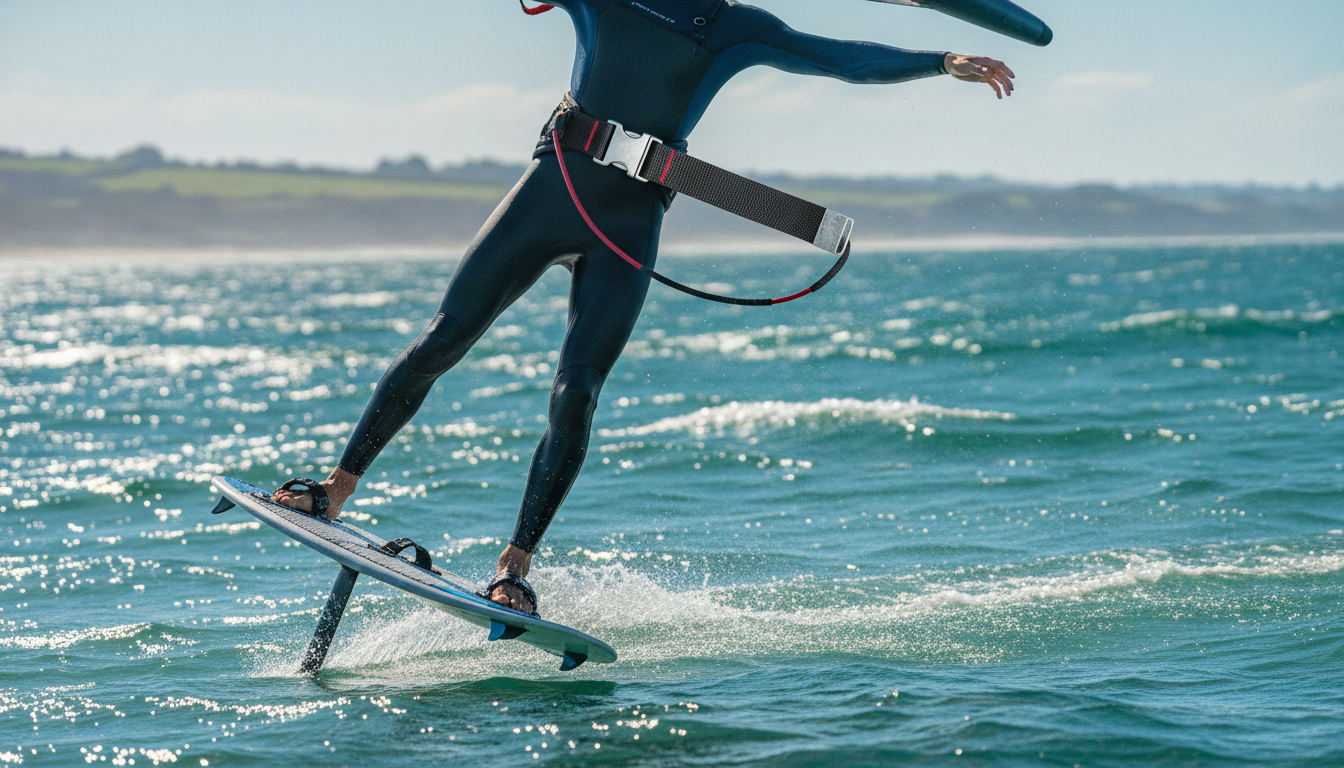 découvrez pourquoi de plus en plus de riders en wingfoil choisissent la leash ceinture plutôt que le modèle cheville pour profiter d'une liberté de mouvement optimale et d'un confort amélioré.